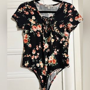 Adam Levine Floral Print Bodysuit Large! 🖤